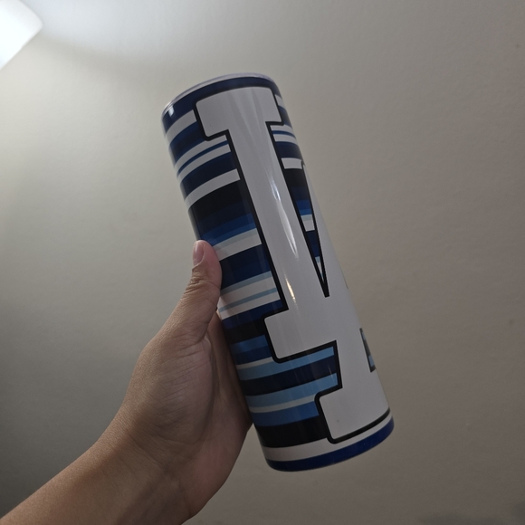 LA blue and white 20 oz tumbler - Picture 7 of 9